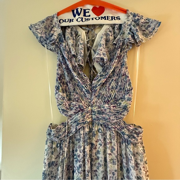 ASTR The Label Primrose cutout Maxi Dress - Blue purple floral / L - Picture 2 of 11